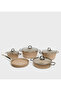 45x37.5x32.5cm Beige Cookware Set