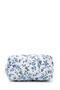 Zc263 Fabric Women's Makeup Bag Blue Flower
