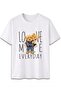 Unisex Short Sleeve White T-Shirt Teddy Bear Love Me Oversize,Premium,Summer 100% Cotton - 2