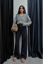 Lacivert Wide Leg Jean - 24124