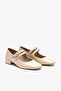 Debbie Beige Patent Leather Women's Heeled Loafer - 4