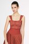 Vaha Collection Tile Color 3-Piece Semi-Closed Swimsuit Set with Jumpsuit and Skirt 6031 - 8