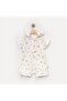 Girls' Flower-Patterned 100% Cotton Muslin Shorts Jumpsuit