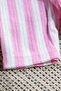 Cotton Pink Striped Ribbed Snap Fastener Long Sleeve Baby Romper - 7