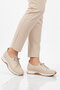 Beige Rubber Laced Lightweight Women's Casual Shoes 060 Z
