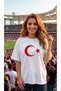 Unisex Oversize Turkish Flag Printed T-Shirt White T-Shirt with Moon and Star April 23 May 19 October 29