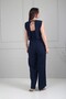 Women's Lace-Up Back Collared Wide Size Range Crepe Jumpsuit - 4