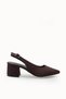 Astra Pia Women's Pointed Toe Open Back Heeled Shoes 0012451 Brown Suede - 4