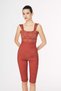 Vaha Collection Tile Color 3-Piece Semi-Closed Swimsuit Set with Jumpsuit and Skirt 6031 - 4