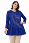 Women's Combed Cotton Tunic for Middle Age and Above Mothers 4743 - 4
