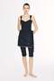 Vaha Collection 3 Piece Semi-Closed Swimsuit Set with Black Jumpsuit and Skirt 5080