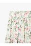 Comfortable Fit Floral Pleated Midi Flared Skirt with Pockets - 5