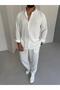 Pera Linen Black Shirt - Black Pants 2-Piece Set - 3