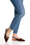 Open Back Pointed Toe Staple Buckle Detail Stylish Ballet Flats Sandals - 7