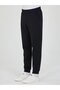Black Men's Slim Fit Sweatpants with Elastic Cuffs, Casual Sports Pants with Side Pockets