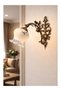 Single Tulip Applique with Antique Finish and Honey Color Salmon Glass