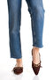 Open Back Pointed Toe Staple Buckle Detail Stylish Ballet Flats Sandals - 2