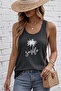 Smile Palm Printed Women's Round Neck T-Shirt