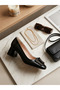 Genuine Leather Square Toe Evening Dress Women's Shoes - 3