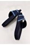 Single Ribbed Written Men's Slippers Miami Laci White Blue - 4