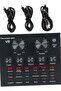 External Sound Card USB Live External Sound Mixer Board Voice Changer Sound Card with Multiple Sound