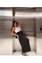 Satin Long Skirt High Waist Flowy Straight Cut Casual & Stylish - 2