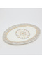 New Bone China 31x2cm White/Silver Platter - 2