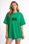 Unisex Oversize Green T-Shirt Animal Printed 100% Cotton Casual Streetwear T-Shirt Women Men - 2