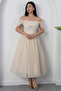 Heart Collar Tulle Dress with Gloplu Bal208 - 7