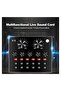 V8 Multifunctional Live Sound Card USB Audio Interface Intelligent Volume Adjustable Audio Mixer Sou - 4