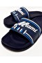 Single Ribbed Written Men's Slippers Miami Laci White Blue - 3