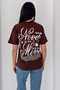 Women's Printed T-Shirt – Oversize Text Printed Basic T-Shirt - 5