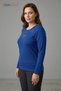 Women's Parliament Double Gonca Pattern Collar Embroidered, Stoned Mother Combed Cotton Blouse - 2