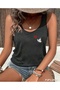 Mini Butterfly Heart Printed Women's Round Neck T-Shirt