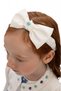Flower and Bow Detailed Special Occasion Baby Girl Dress Hair Accessory and Bolero Set 6-12-18-24 Months 35403Pr - 6
