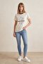 Printed Embroidery Detailed T-Shirt - 2