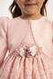 Baby Girl Special Occasion Dress with Flower Detail Bolero and Hair Accessory 6-12-18-24 Months 35371Pr - 3