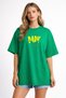Unisex Oversize Green T-Shirt Dark Printed Eye Detail 100% Cotton Loose Streetwear T-Shirt