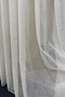 Striped Linen Tulle Curtain Without Seams, Off-White Skirted Tulle Curtain Without Leads, No Ironing Required - 3