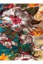 وشاح مربع منقوش باللون البيج ذو وجهين (70x70 سم) - 3