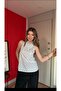 Women's Polka Dot Degaje Collar Halter Neck Backless Silky Textured Stylish Blouse - 6