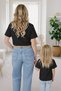 Mother Daughter Combination Oversize T-Shirt Twin T-Shirt Love You Printed (Single Price) - 2