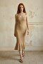 My Fashion Ribbed Square Neck Fitted Midi Dress - 5