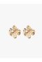 Textured Steel Floral Earrings