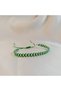 Green and White Fan Bracelet - Macrame Bracelet - Gift Bracelet - Rope Bracelet - Knitted Bracelet - 6
