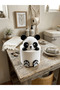 Panda Toilet Paper Holder |   Decorative Bathroom Accessory |   Black and White Toilet Paper Holder Organizer - 3