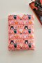 Owl Patterned Linen Book Cover with Pockets Book Organizer - 4