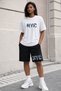 Unisex Nyc Printed Oversize T-Shirt & Shorts Set – Comfortable Casual Sports Combination - 2
