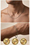 Men's Tarnish-Resistant Stainless Italian Steel Snake Necklace Bracelet Set