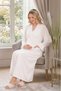 New Season Ecru Lace Detailed Summer Short Sleeve Special Design Maternity Robe Nightgown Set - 4